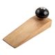 Black Round Ceramic Wooden Door Stopper