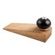 Black Round Ceramic Wooden Door Stopper