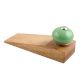 Pea Green Round Ceramic Wooden Door Stopper