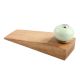 Sage Green Round Ceramic Wooden Door Stopper