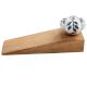 White Green Leaf Melon Ceramic Wooden Door Stopper