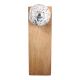 White And Black Etched Ceramic Wooden Door Stopper