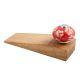 Red Etched Ceramic Wooden Door Stopper
