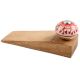Red Zinnia Flower Ceramic Wooden Door Stopper