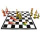 Vintage Camel Bone Chess Set With Players