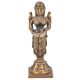 Lady Holding Diya In Her Hands And 2 Birds On Each Shoulder Bronze Figurine