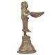 Bronze Lady Holding A Diya In Her Hand With a Vintage Look