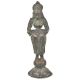 Bronze Lady Holding A Diya In Her Hand Is On A Raised Platform With Patina