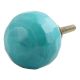 Round Sea Blue Glass Cabinet Knob 