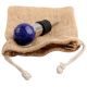 Round Navy Blue Glass Wine Stopper