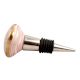 Pink Square Ceramic Floral Wine Stopper