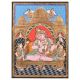 Krishna with Gopikas Tanjore Painting in Frame
