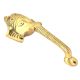 Brass Elephant Handle With Fine Engraving