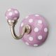 Lavender With White Dotted Wall Hook