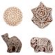 Set of 4 Piece New Mix Wooden Printing Block