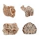 Set of 4 Piece New Mix Wooden Printing Block