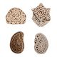 Set of 4 Piece New Mix Wooden Printing Block