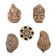 Set of 5 Piece New Mix Wooden Printing Block