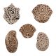 Set of 5 Piece New Mix Wooden Printing Block