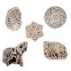Set of 5 Piece New Mix Wooden Printing Block