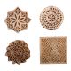 Set of 4 Piece New Mix Wooden Printing Block