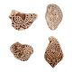 Set of 4 Piece New Mix Wooden Printing Block