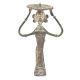 Bronze Tribal Candle Holder Lady Sitting On Raised Platform
