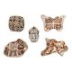 Set of 5 Piece New Mix Wooden Printing Block