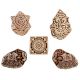Set of 5 Piece New Mix Wooden Printing Block