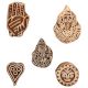 Set of 5 Piece New Mix Wooden Printing Block