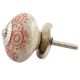 Red Round Crackle Ceramic Cabinet Knob