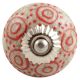 Red Round Crackle Ceramic Cabinet Knob