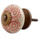 Red Round Crackle Ceramic Cabinet Knob