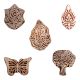 Set of 5 Piece New Mix Wooden Printing Block