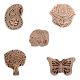 Set of 5 Piece New Mix Wooden Printing Block