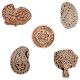 Set of 5 Piece New Mix Wooden Printing Block