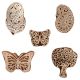Set of 5 Piece New Mix Wooden Printing Block