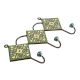 Forest Green Yellow Flower Tiles Hook