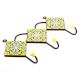 Yellow Turquoise Floral Tiles Hook