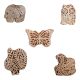 Set of 5 Piece New Mix Wooden Printing Block