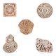 Set of 5 Piece New Mix Wooden Printing Block