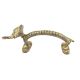 Tribal Elephant Brass Door Handle With Patina