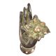 Brass Buddha Door Pull Handle Hand Mudra With Lotus