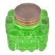 Green Rectangular Thick Glass Ink Pot