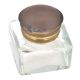 Vintage Rectangular Glass Ink Pot