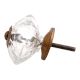 Clear Crackle Melon Glass Drawer Knob
