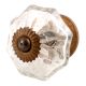 Clear Crackle Melon Glass Drawer Knob