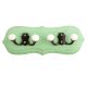 Green Black Double Loop Ceramic Iron Wooden Hooks