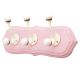 Pink Cream Double Loop Ceramic Iron Wooden Hooks