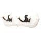 White Black Double Loop Ceramic Iron Wooden Hooks